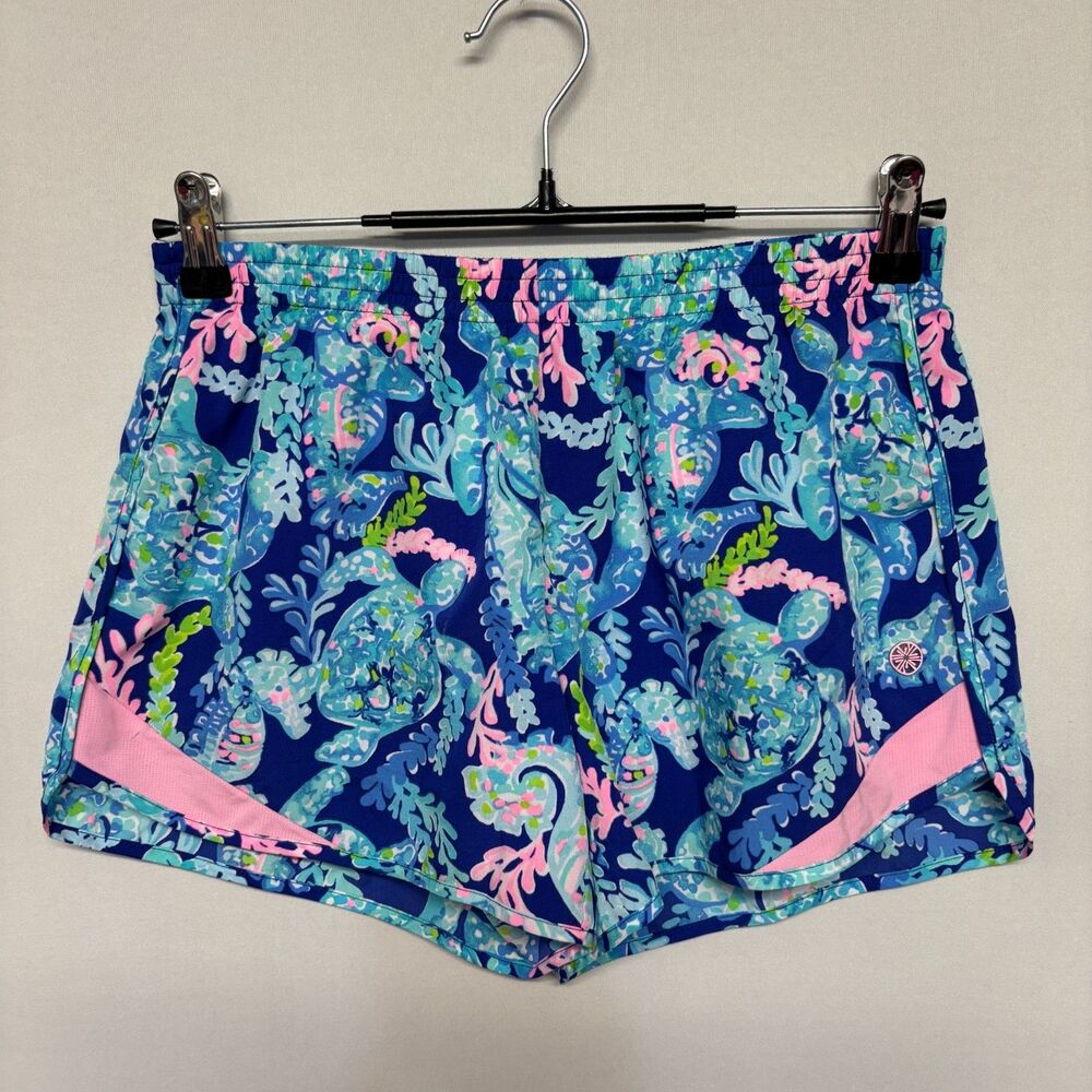 Lilly Pulitzer Luxletic Women Lined Active Shorts Size Small Floral C136 -28